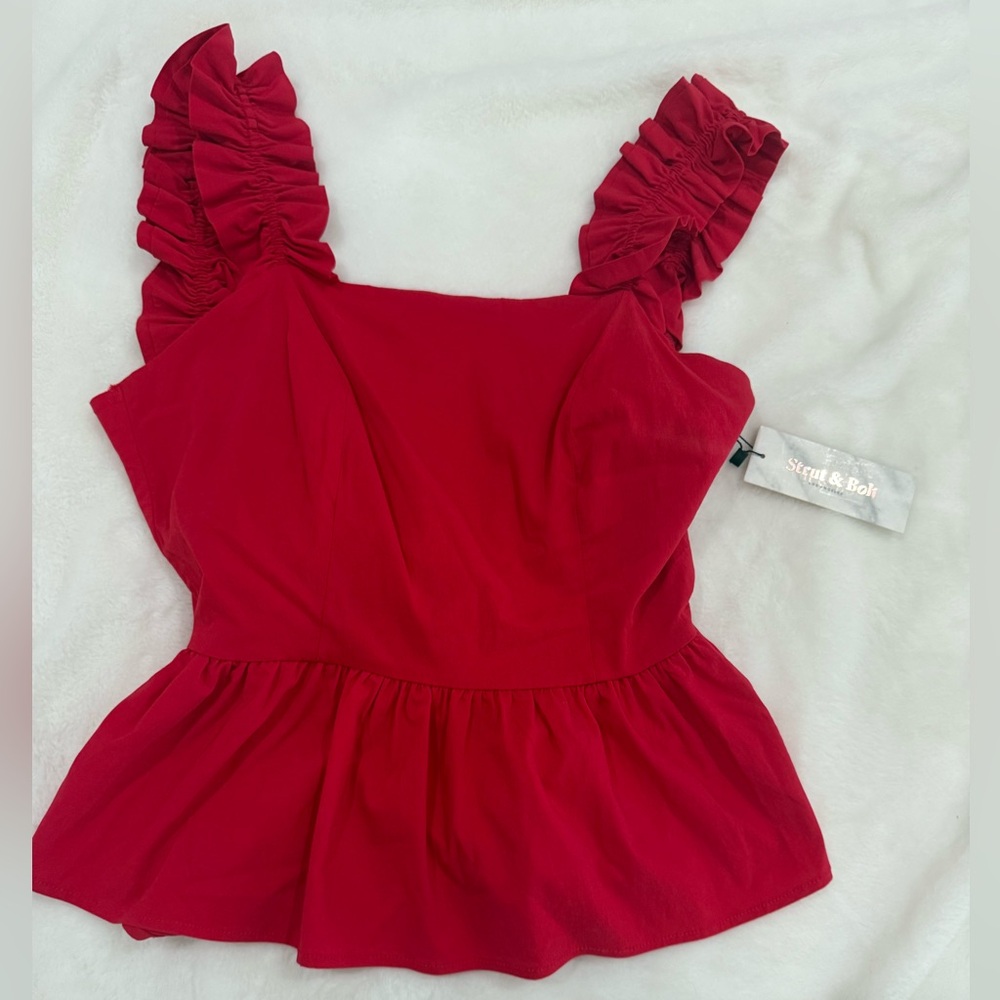 Strut & Bolt Red Gameday top SM
